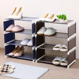 Multi-layer Assembled Shoe Rack Solid Color Non-woven Storage Rack