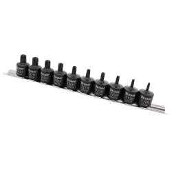 10 Piece Tamper Resistant Stubby Star Bit Socket Set