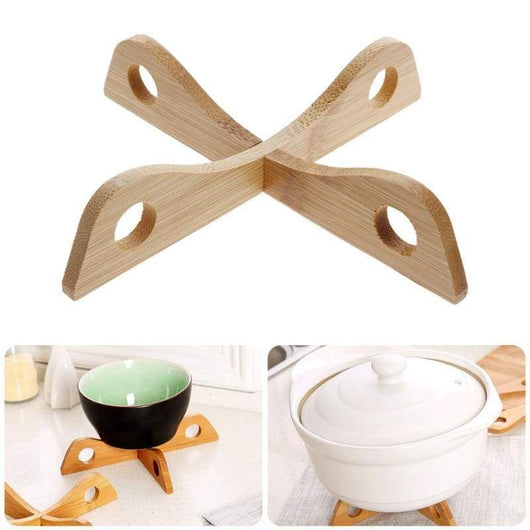 Elevated Bamboo Heat Resistant Pot Holder