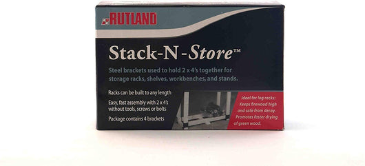 Rutland Stack N Store Corner Brackets for Building Storage Racks, Set of 4