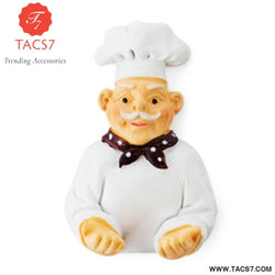 HIPSTEEN Cute Cartoon Chef Power Plug Holder Storage Rack Socket Wall Mounted Adhesive Hanger Kitchen Accessories