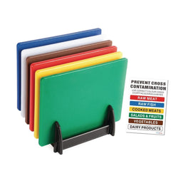 6PCE Hygiplas Standard Low Density Chopping Board Pack