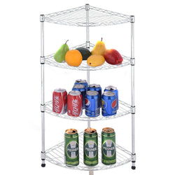 3 Tier Coner Shelf Storage Rack Home Office Furniture Sector Shelf Storage Cart Bathroom Kitchen
