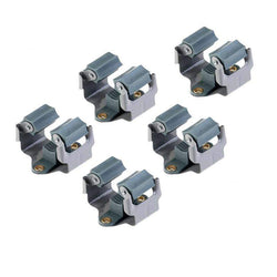 5Pcs Kitchen Storage Organizer Mop And Broom Holder Wall Mounted Garden Storage Rack 5 Position Wit