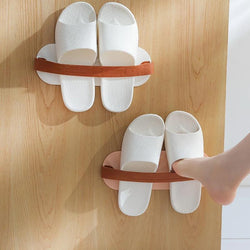 Wall-Mounted Shoe Storage Racks with Shoes