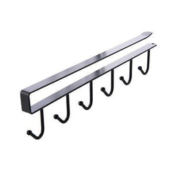 Hanging Cupboard Shelf Kitchen Storage Rack with Hooks