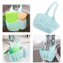 LemonBest Kitchen Sink Shelf Rack Faucet Basket Storage Rack Drain Sponge Holder Bathroom Tool Gadgets Organizer Hanger Bag