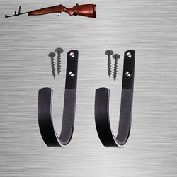 1 Pair Gun Wall Mount Storage Rack J-Hook Rifle Shot gun Hangers Set Anti-Scratch New