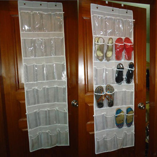 Home Best 24 Pockets Behind Door Shoe Rack Hanging Shoes Storage