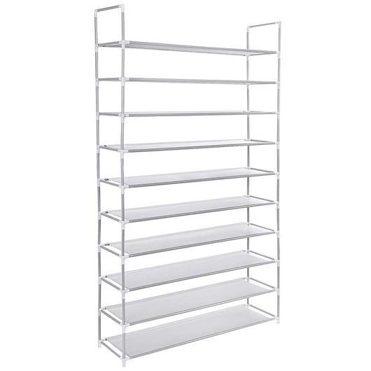 50 Pair 10 Tiers Shoe Rack Shelf Storage Organizer