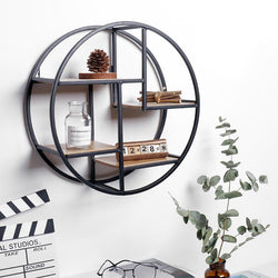 1 Pc Nordic Wall Decor Shelf Vintage Decorative Wall Shelves Flower Metal Sundries Storage Rack