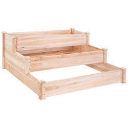 3 Tier Elevated Wooden Vegetable Garden Bed