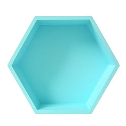 1 Pc Nordic Style Wooden Hexagonal Storage Rack Wall Mount Shelf Holder Decoration