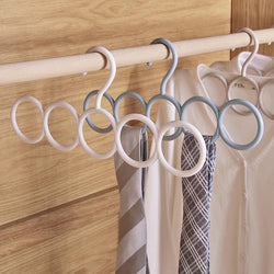 1 Pc Ring Hole Round Tie European Clothes Scarves Storage Rack Cloth Rotate Save Space Closet Organizer Scarf Hanger