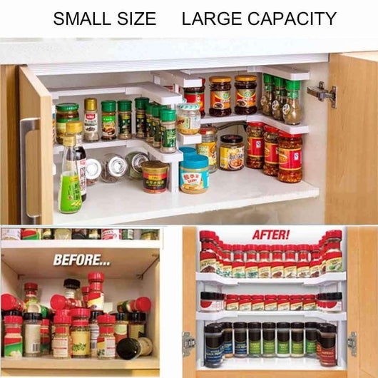 Set of 2 Adjustable Spice Rack Organizers
