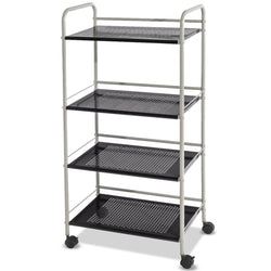 4 Tiers Rolling Cart Storage Display Rack