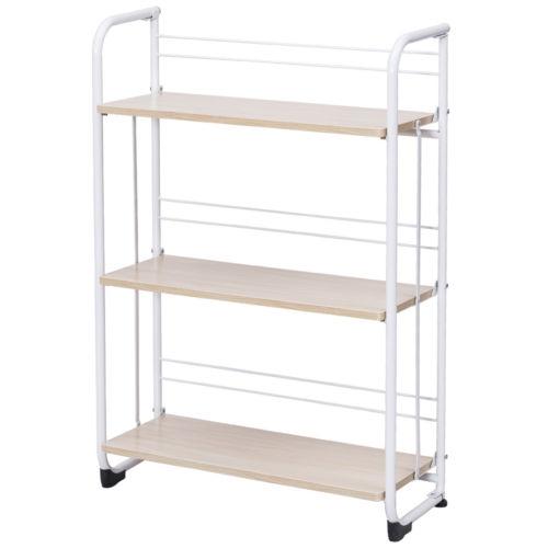 3-Tier Folding Shelves Storage Utility Standing Rack