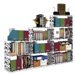 Modern Multiple Grid Fabric Storage Rack & Shelves